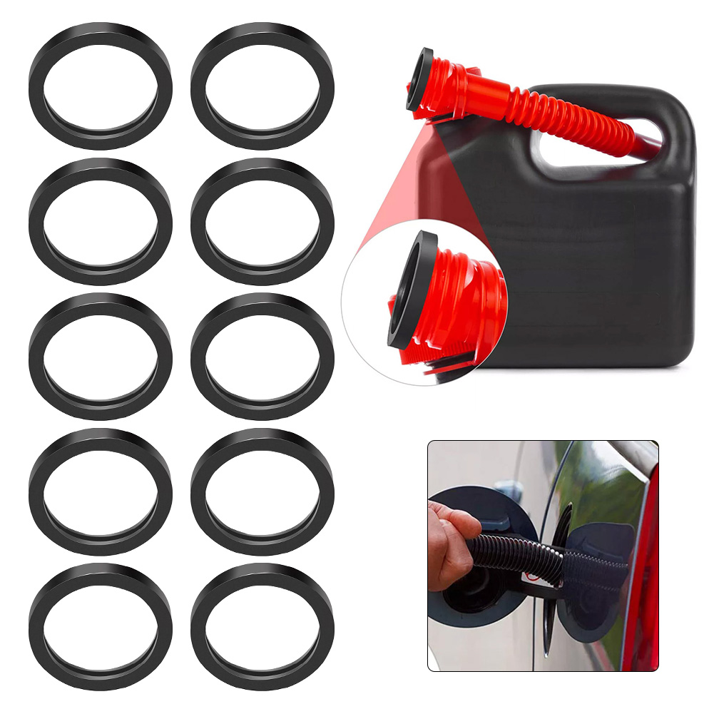 Tank O-Ring Seal - 10個のゴム製Oリングガスケットシール、缶の注ぎ口用、漏れ防止交換部品、タンクの修理とメンテナンス用