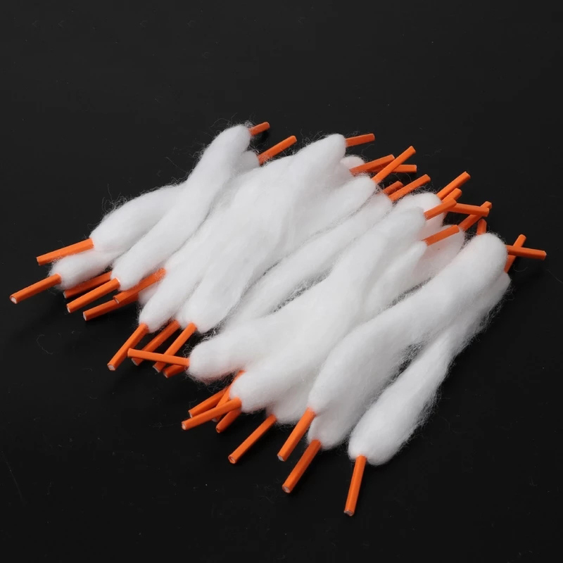 Vaping Goods - 100 個コイル芯綿交換用オーガニックコットン 3.0mm 2 ヘッドスタイル 120