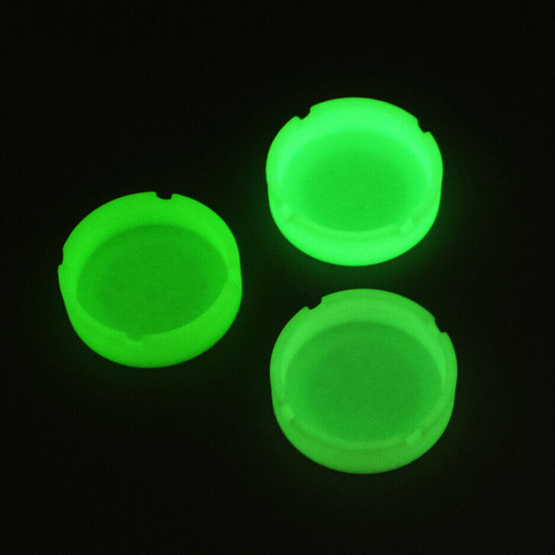Weed Vaping Accessories - クリエイティブラウンド発光発光シリコーンソフト灰皿喫煙タバコ葉巻雑草アクセサリーホームデスクアクセサリー灰皿
