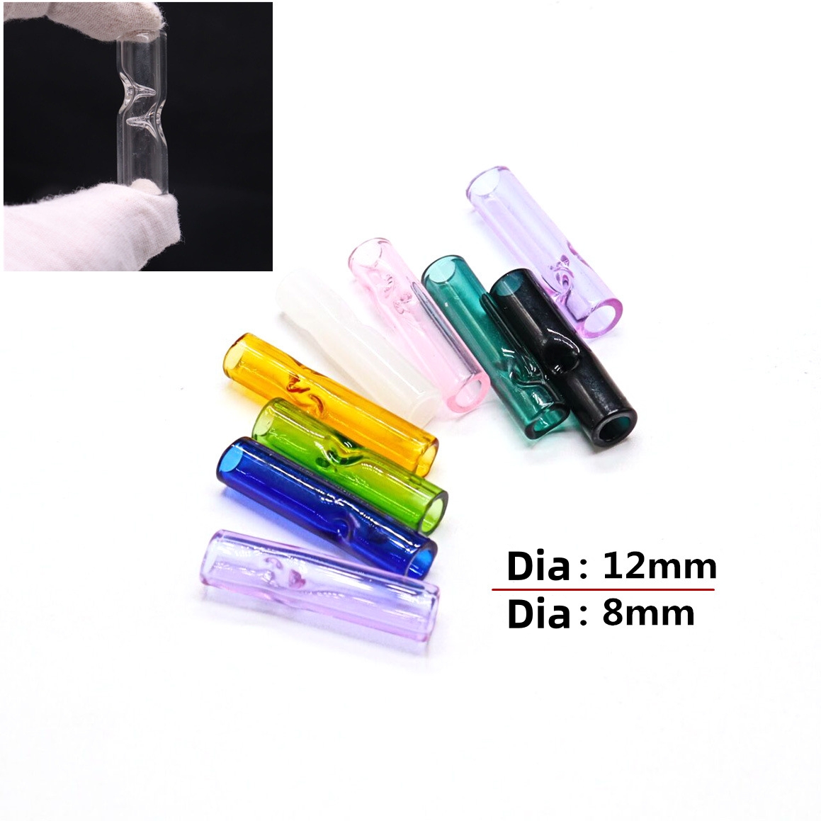 Accessories For Vaping - 4 個丸口ガラスタバコローリングフィルター煙タバコホルダーポータブルタバコパイプ再利用可能な喫煙マウスピース