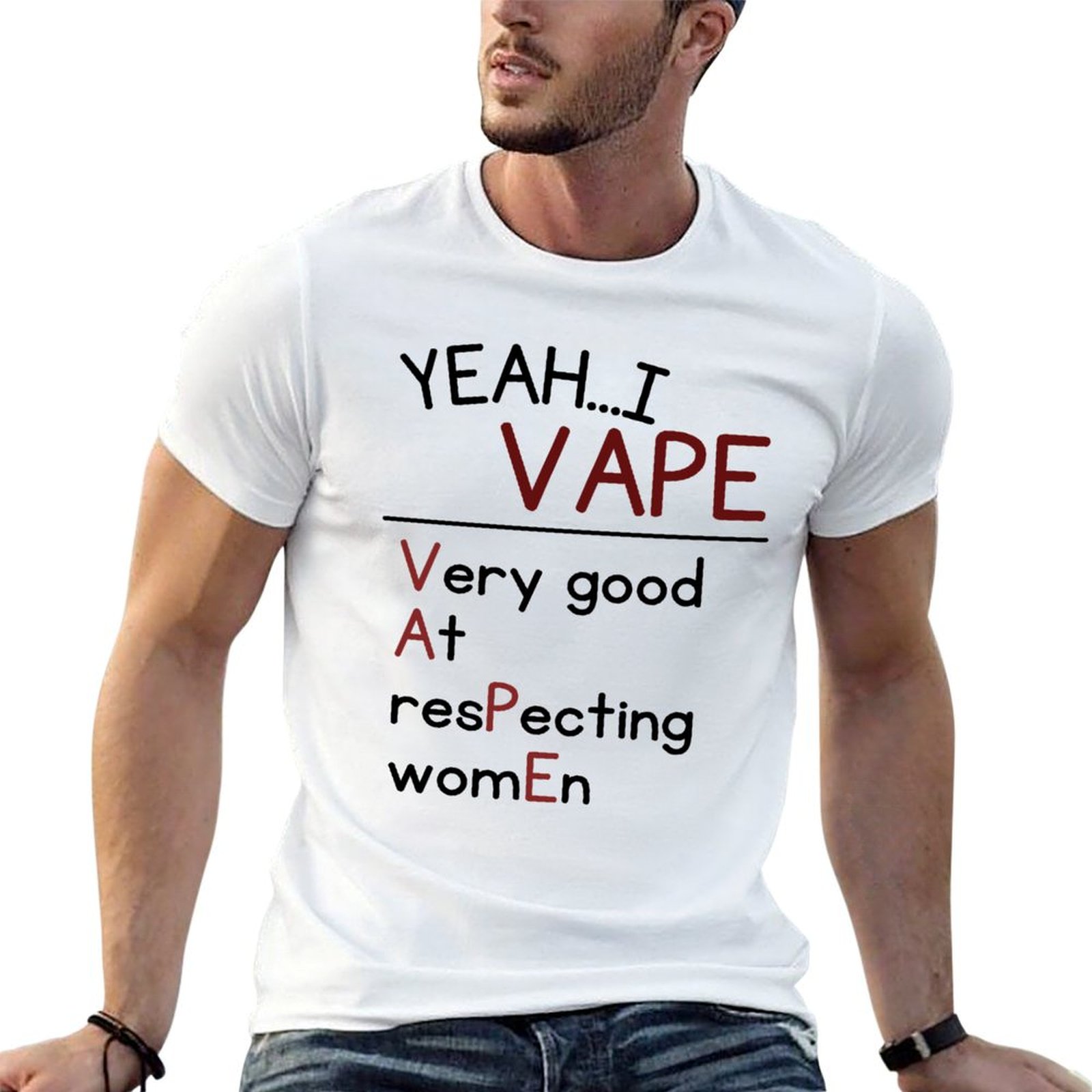 Vaping Goods - はい、私は女性を尊重する能力が非常に高いです Tシャツ プラスサイズ ワークアウト半袖トップ