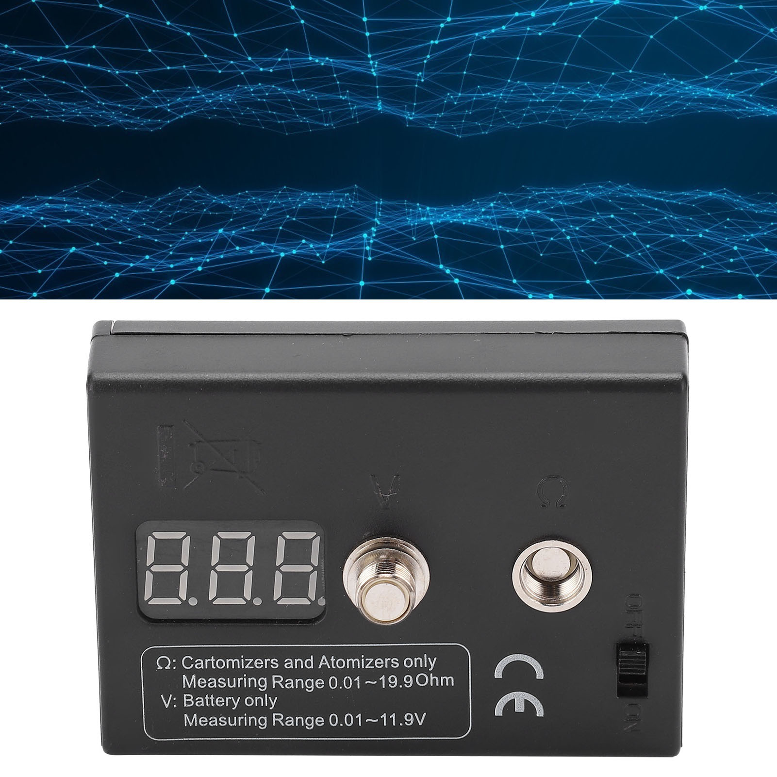 Ohm Meter Reader - 抵抗オーム計,コイルテスター,噴霧器用ディイツール,3v,0.01〜20Ω