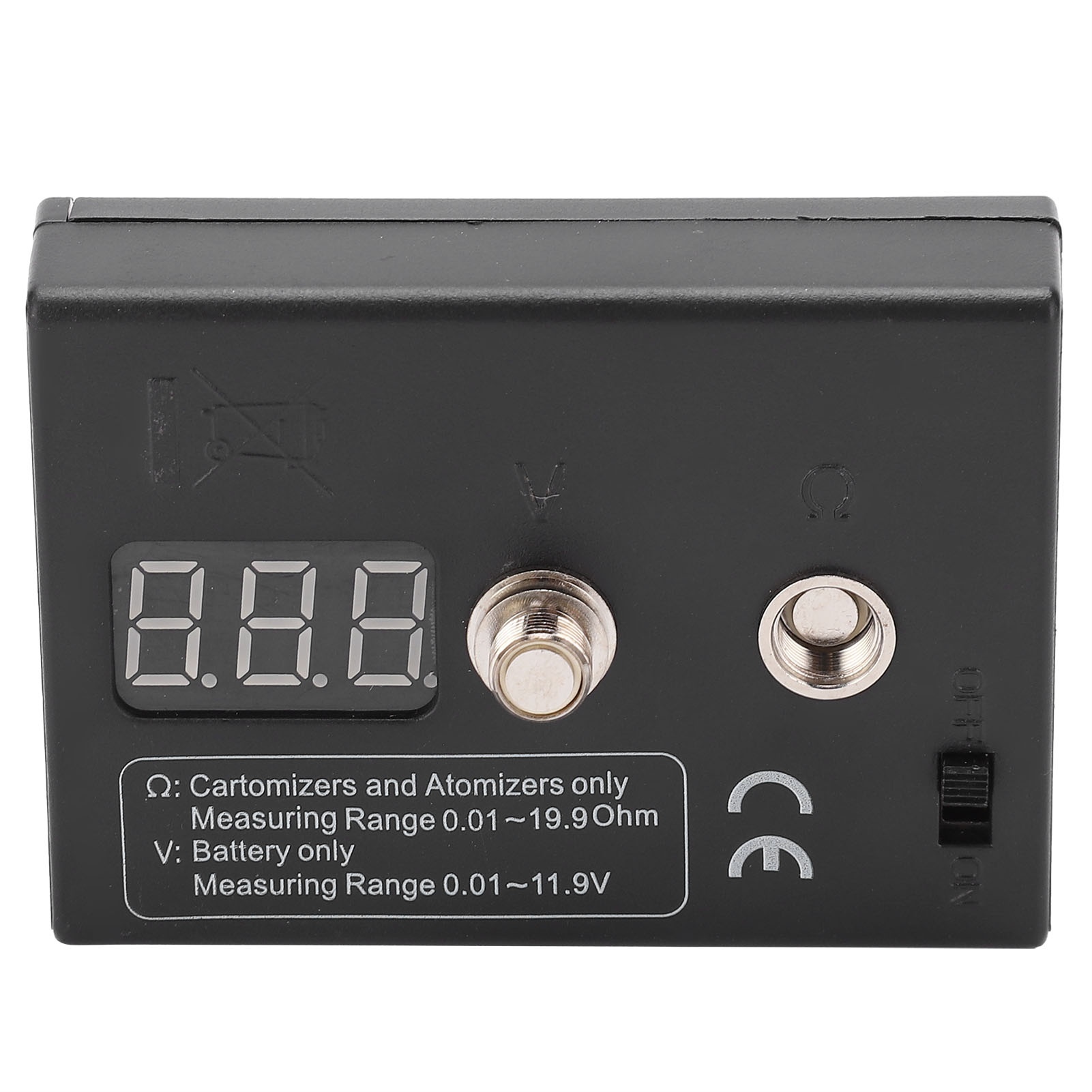 Ohm Meter Reader - 抵抗オームメーター測定リーダーコイルテスターワイヤーDIYツールアトマイザー用3V 0.01-20Ω