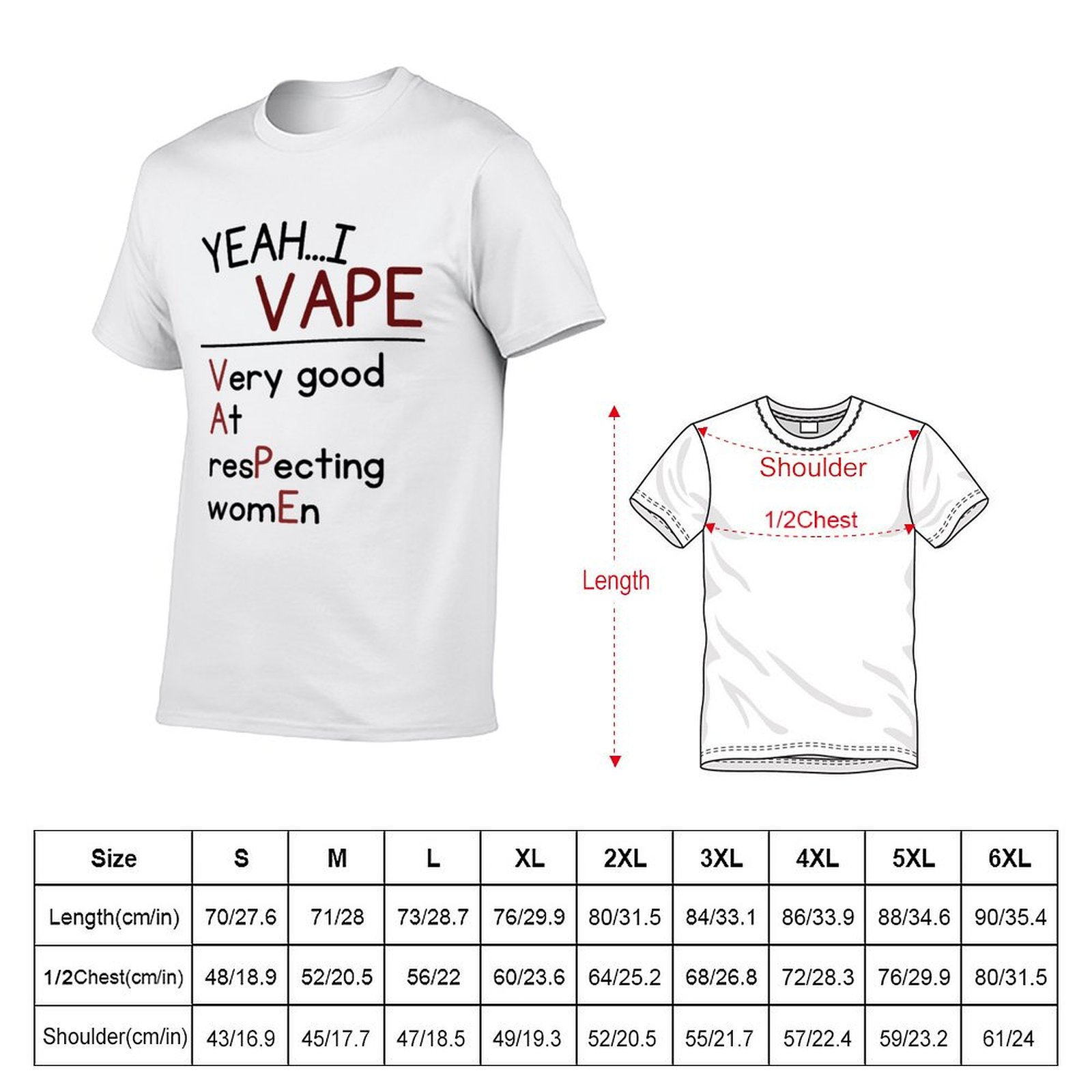 はい、私は女性を尊重する能力が非常に高いです Tシャツ メン - Vaping Goods のレビューと価格