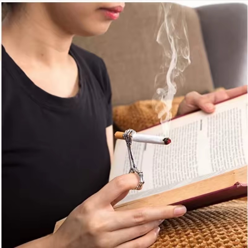 面白いタバコホルダー喫煙リングラックヴィンテージハンドボーン - Vape Ring のレビューと価格