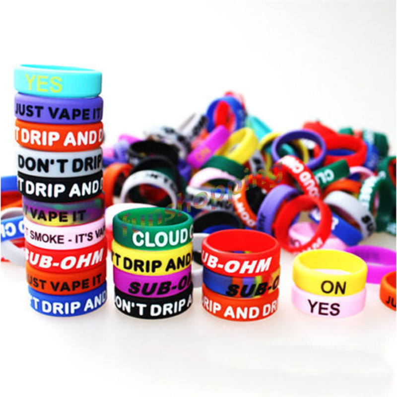10 ピース/ロットマルチカラー滑り止めリングシリコン指リン - Vape Band Silicone のレビューと価格