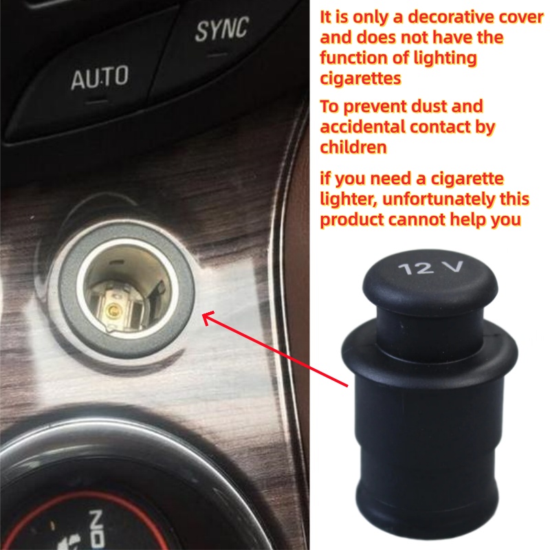 12V 車のシガーライターダストカバーアンチブロック装飾キャ - Vape Decoration のレビューと価格